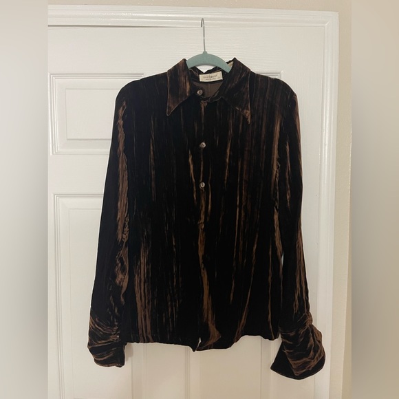 Vintage Equipment Velvet Blouse Made in France - Picture 2 of 14